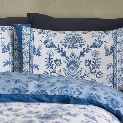 Catherine Lansfield Zoukara Blue Duvet Cover Set