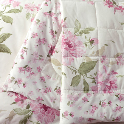 Catherine Lansfield Avebury Floral Cream Bedspread - 220x230cm