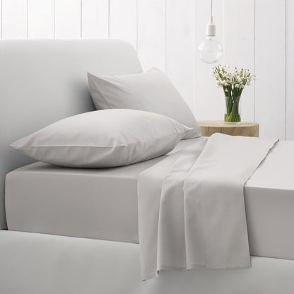 500TC Cotton Sateen Silver Flat Sheet