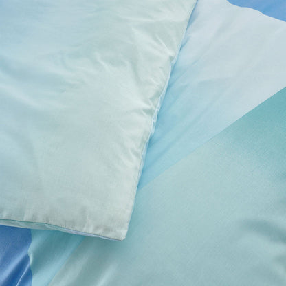 Ombre Larsson Geo Green Blue Duvet Cover Set