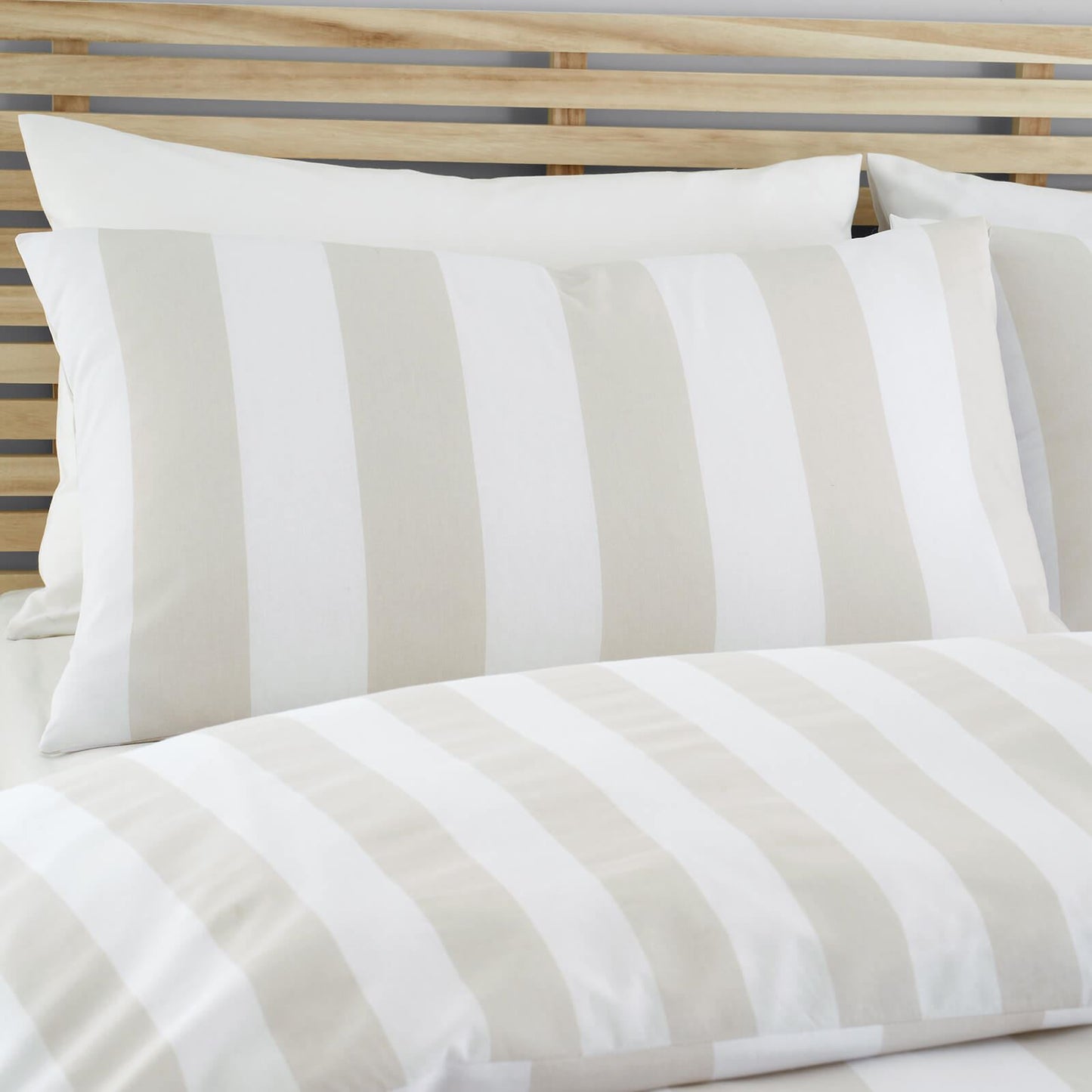 Cove Stripe Natural Duvet Cover Set