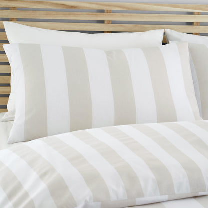 Cove Stripe Natural Duvet Cover Set