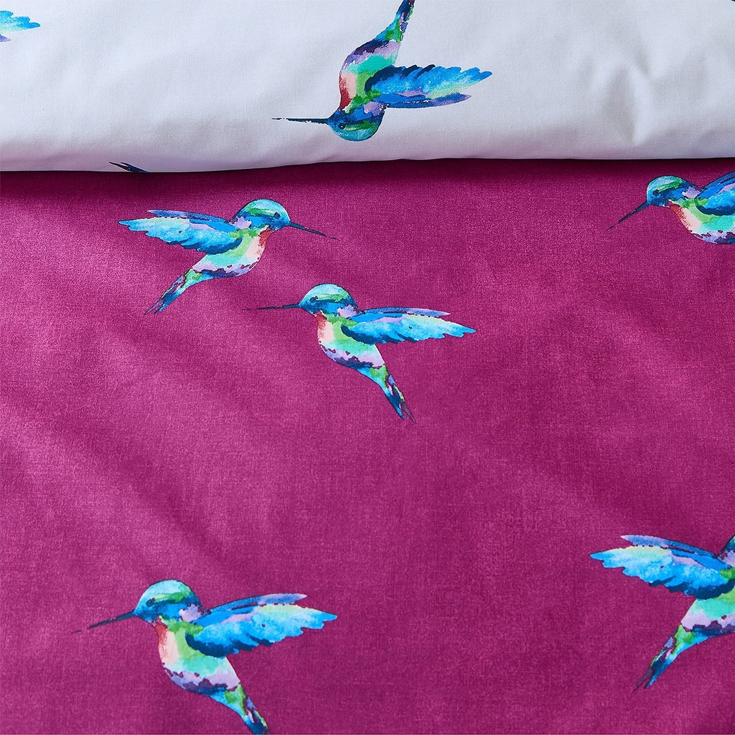 Their Nibs Hummingbird Plum Duvet Cover Set