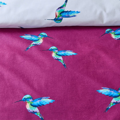 Their Nibs Hummingbird Plum Duvet Cover Set