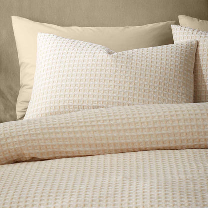 Muscat Waffle Natural Duvet Cover Set