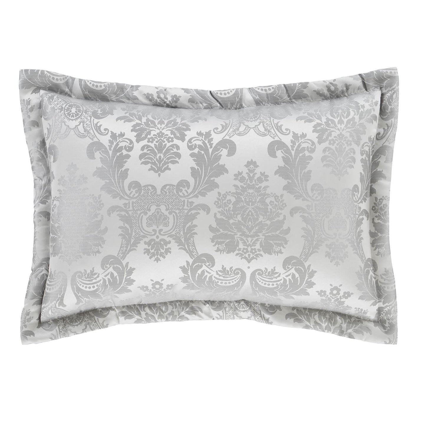 Damask Jacquard Silver Pillowsham Pair