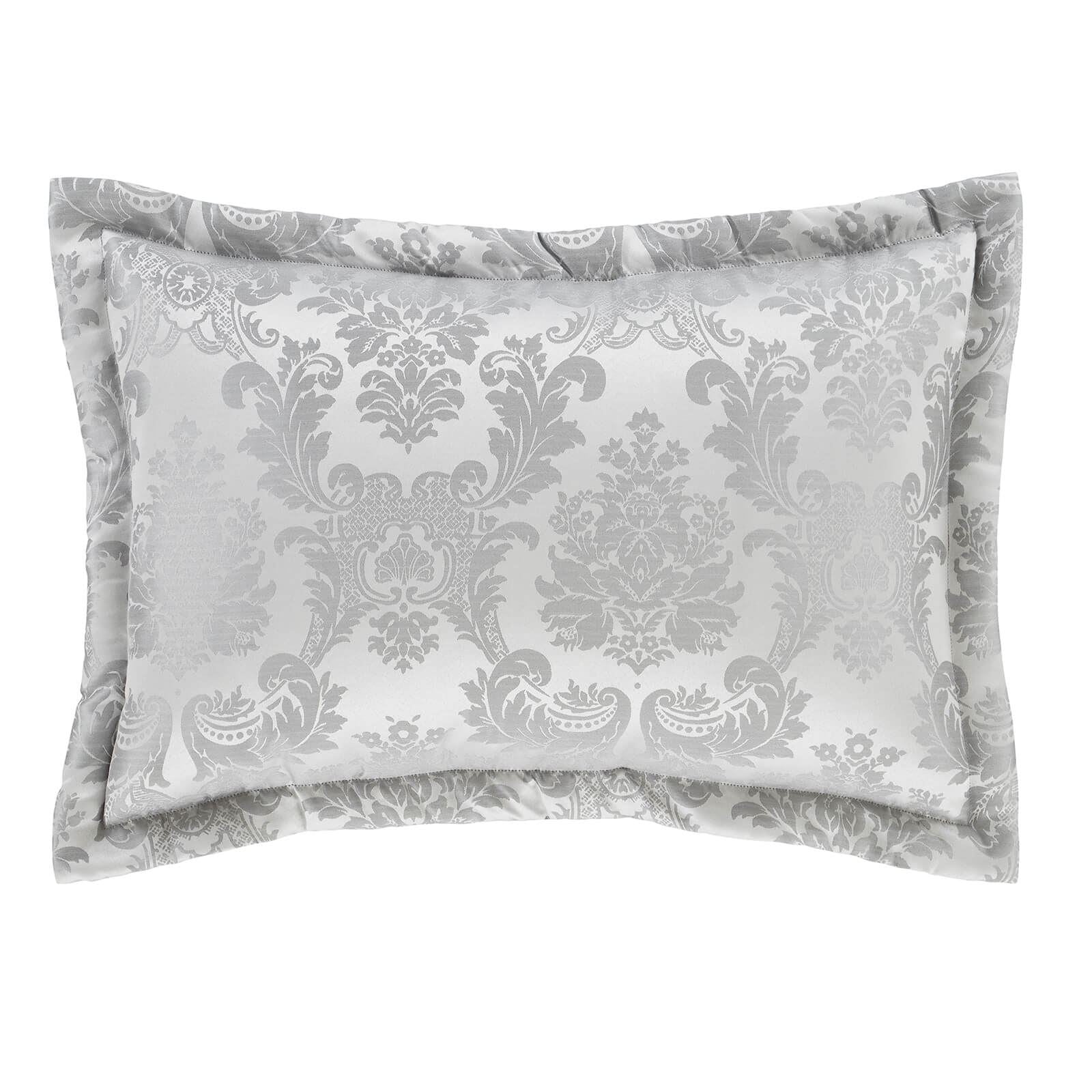 Damask Jacquard Silver Pillowsham Pair