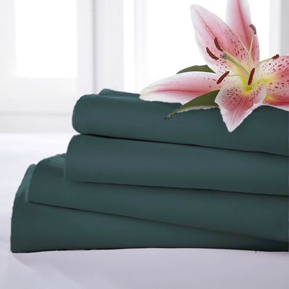 Poetry Bottle Green Flat Sheet