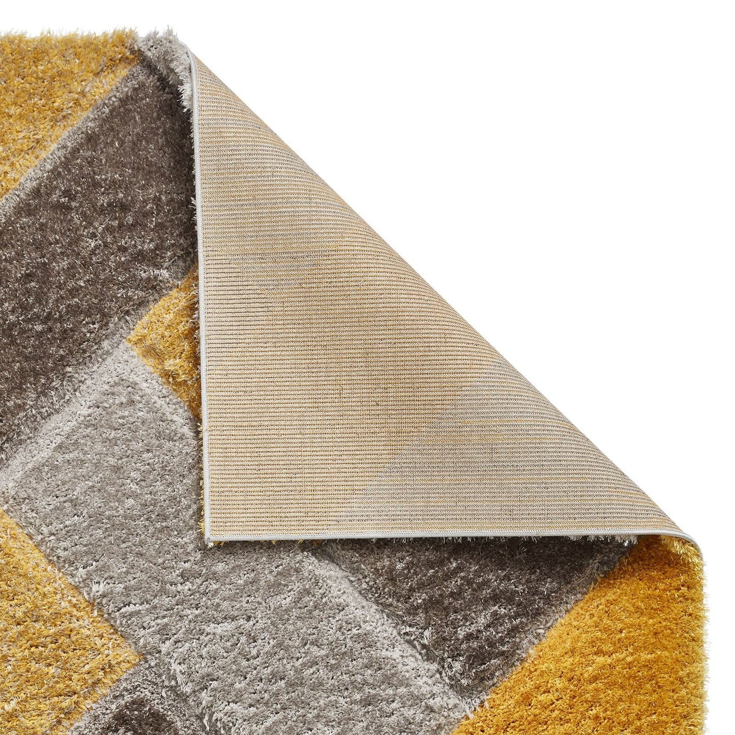 Olympia 2239 Grey/Yellow Shaggy Rug