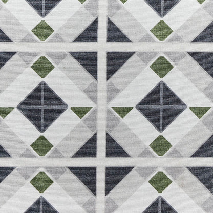 Victoria H1190 Grey/Green Washable Rug