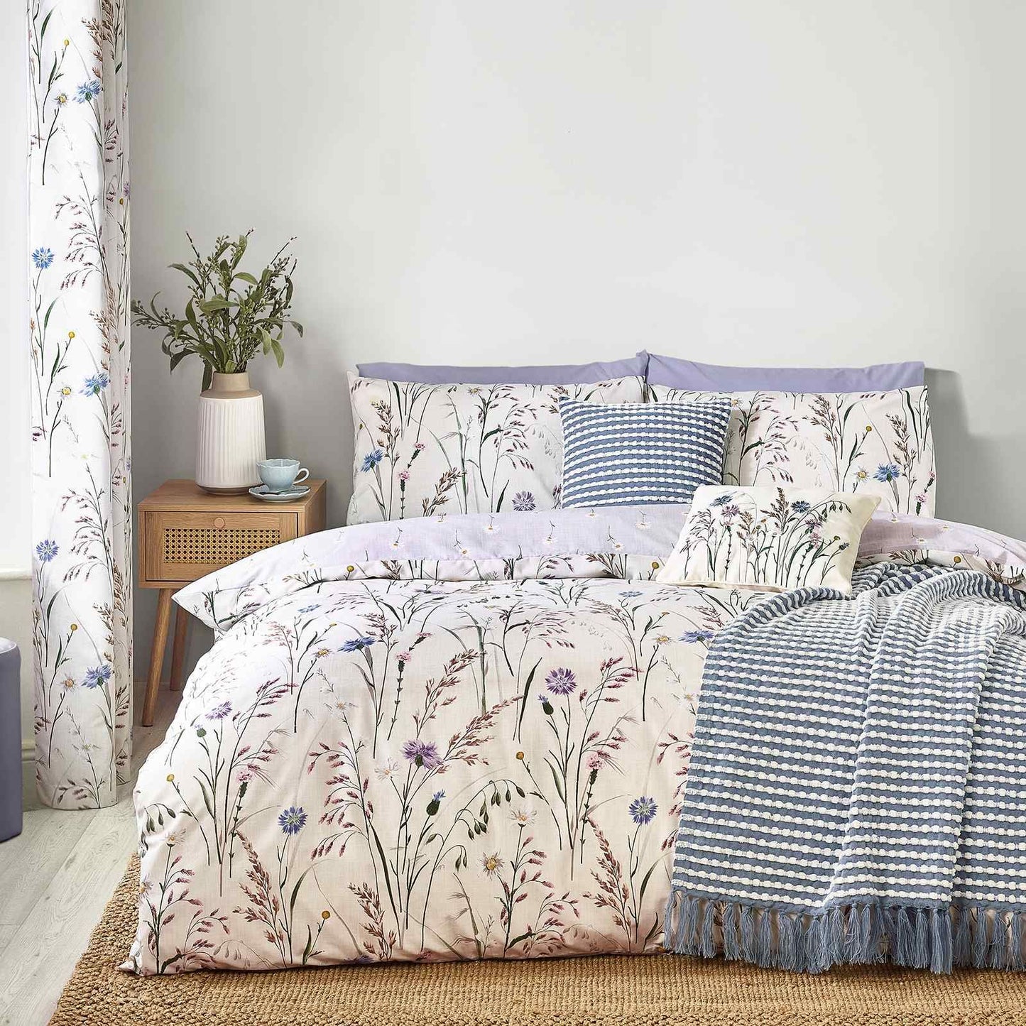 Grasmere Floral Lilac Duvet Cover Set