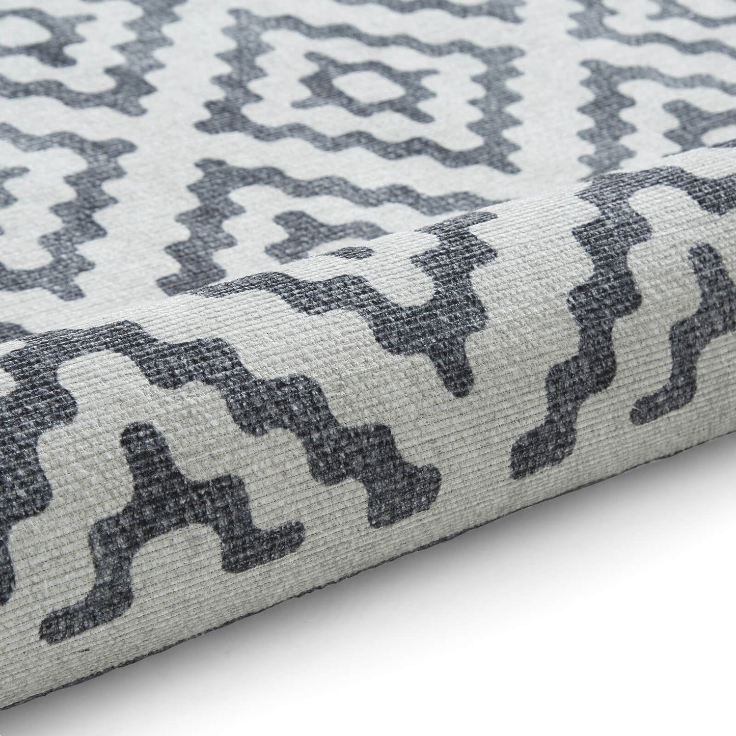 Coral H1058 Grey Modern Washable Rug