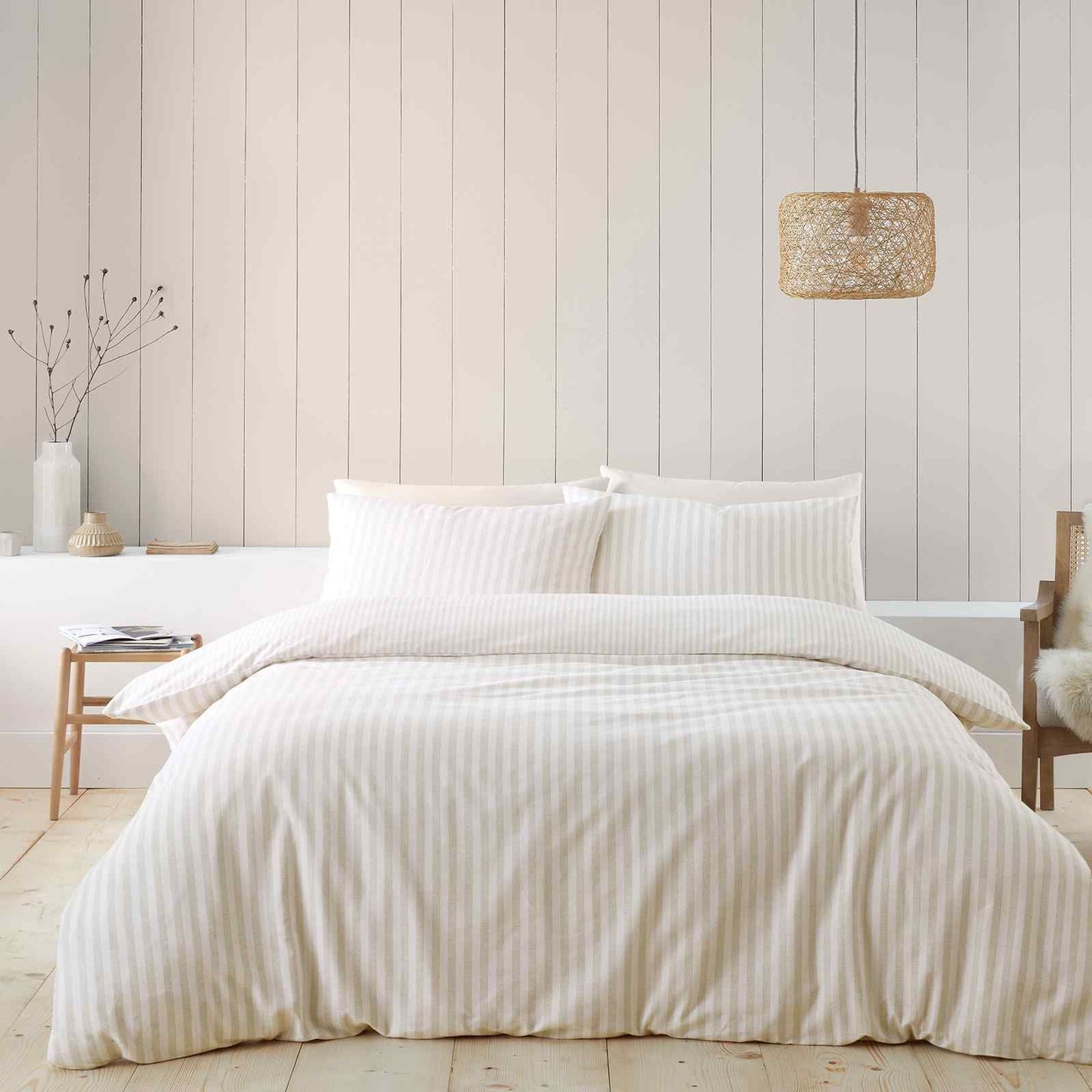 Stripe Natural Duvet Set