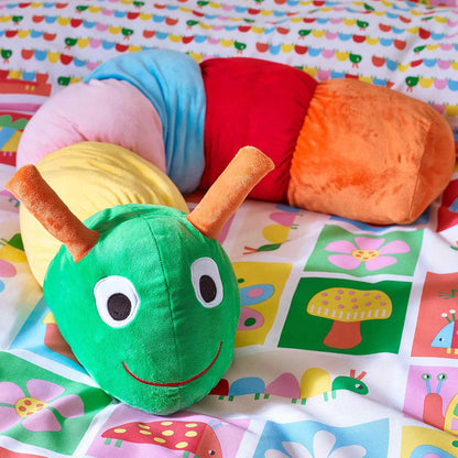 Charlee Caterpillar Bright 3D Shaped Cushion