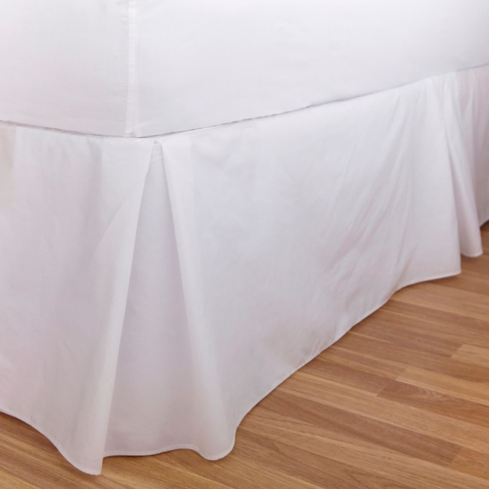 Percale White Platform Valance