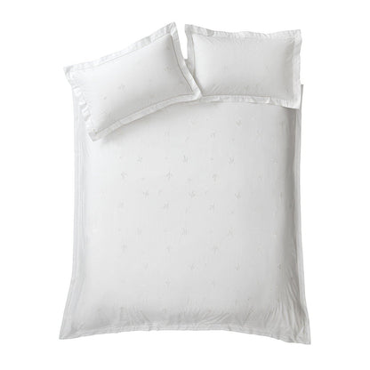 Lottie Embroidery White Duvet Cover Set