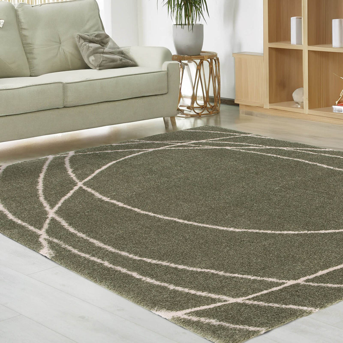 Halo Squiggle Sage Swirl Rug