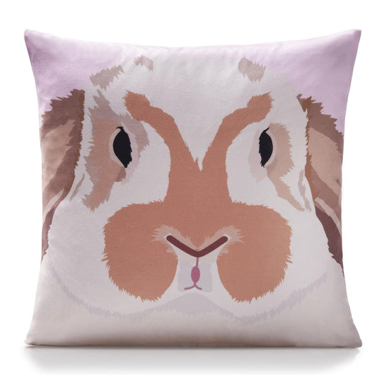 Holland Lop Rabbit Cushion Cover