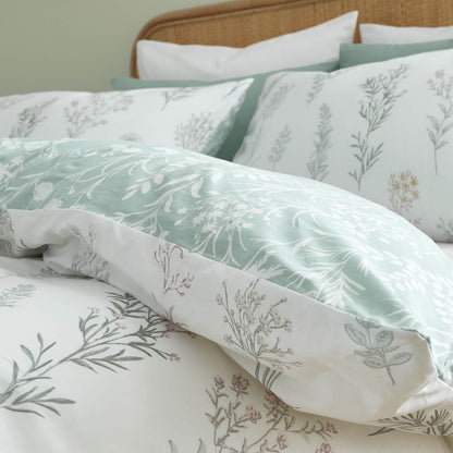 Wild Flowers Green Duvet Cover Set