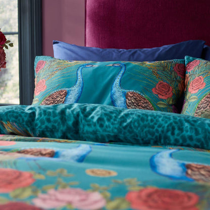 Xanadu Peacock Teal Duvet Cover Set