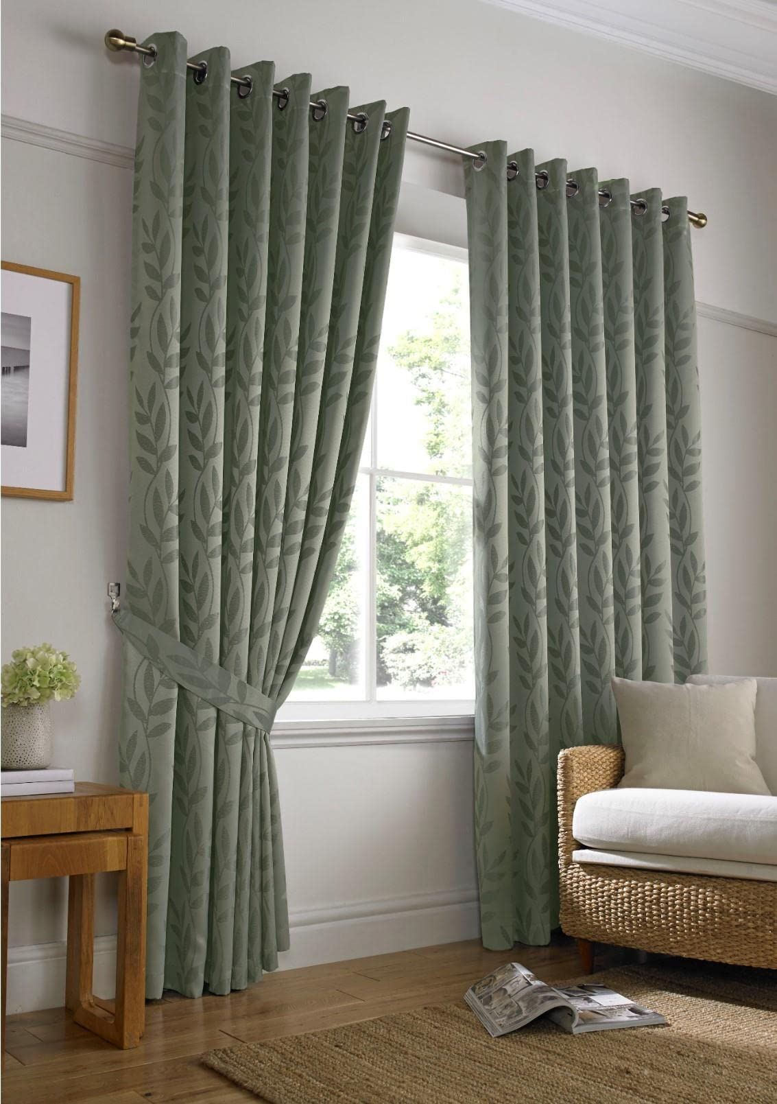 Tivoli Sage Eyelet Curtains