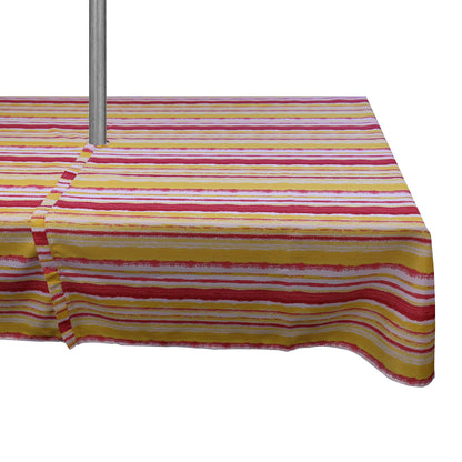 Striped Red Multi Tablecloth