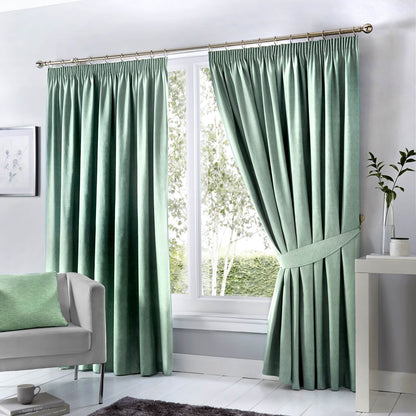 Dijon Duck Egg Pencil Pleat Curtains