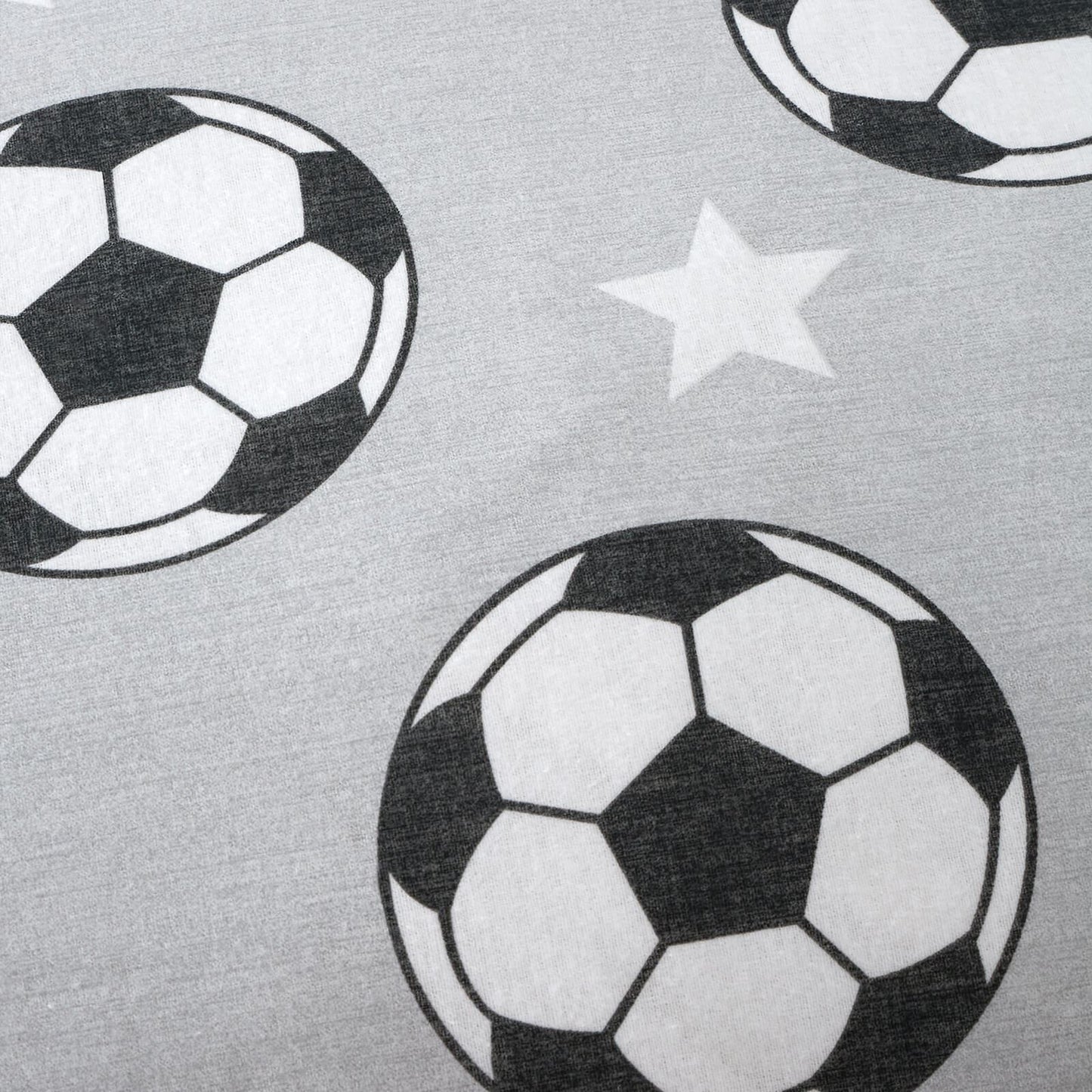 Brushed Football Stars Grey Fitted Sheet