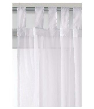 Voile Sheer White Curtain Panel