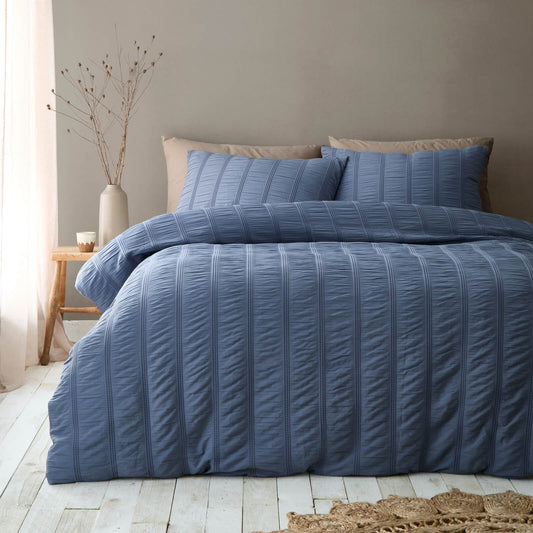 pineapple-elephant-waffle-seersucker-bedding-duvet-cover-set-blue