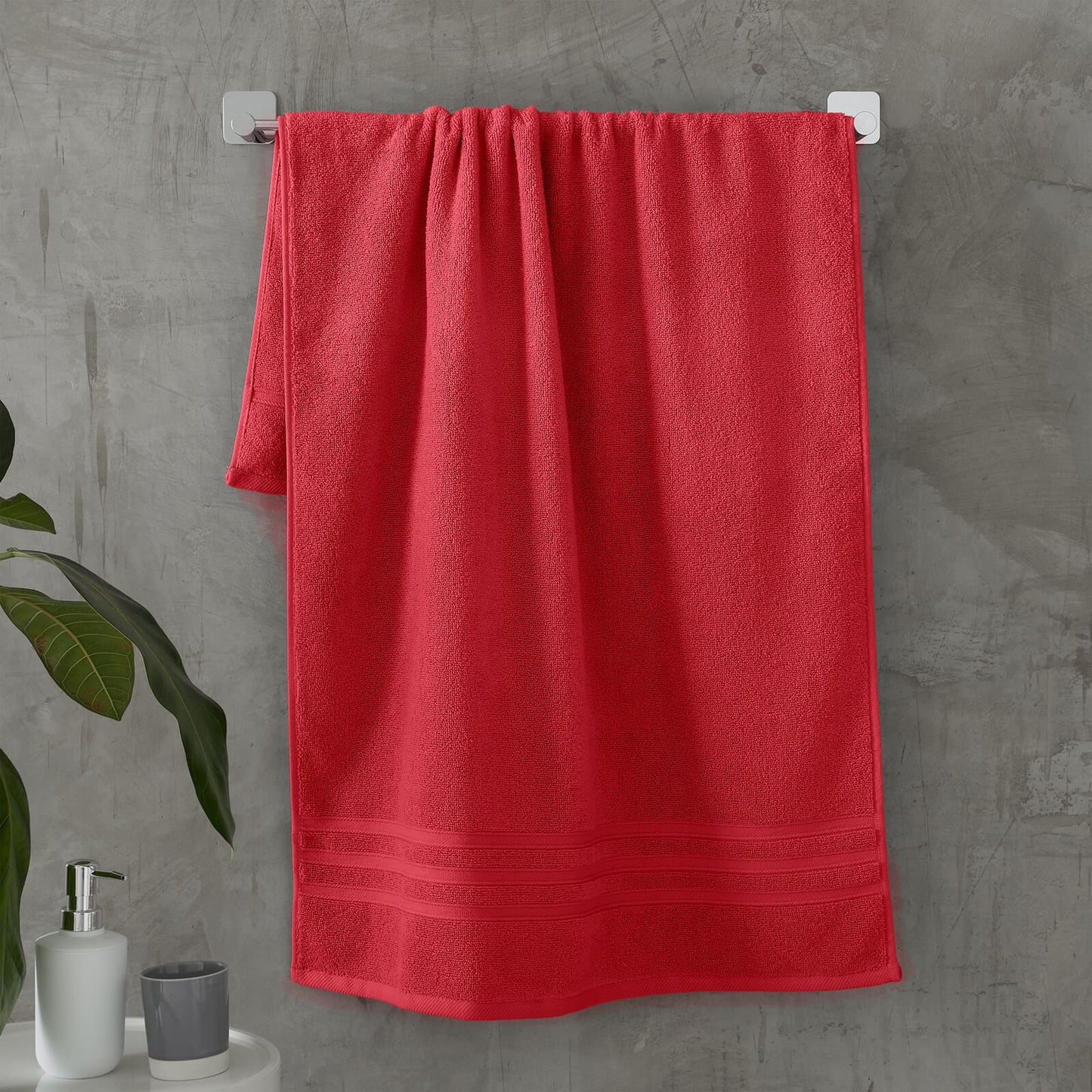 Zero Twist Red Bath Towel