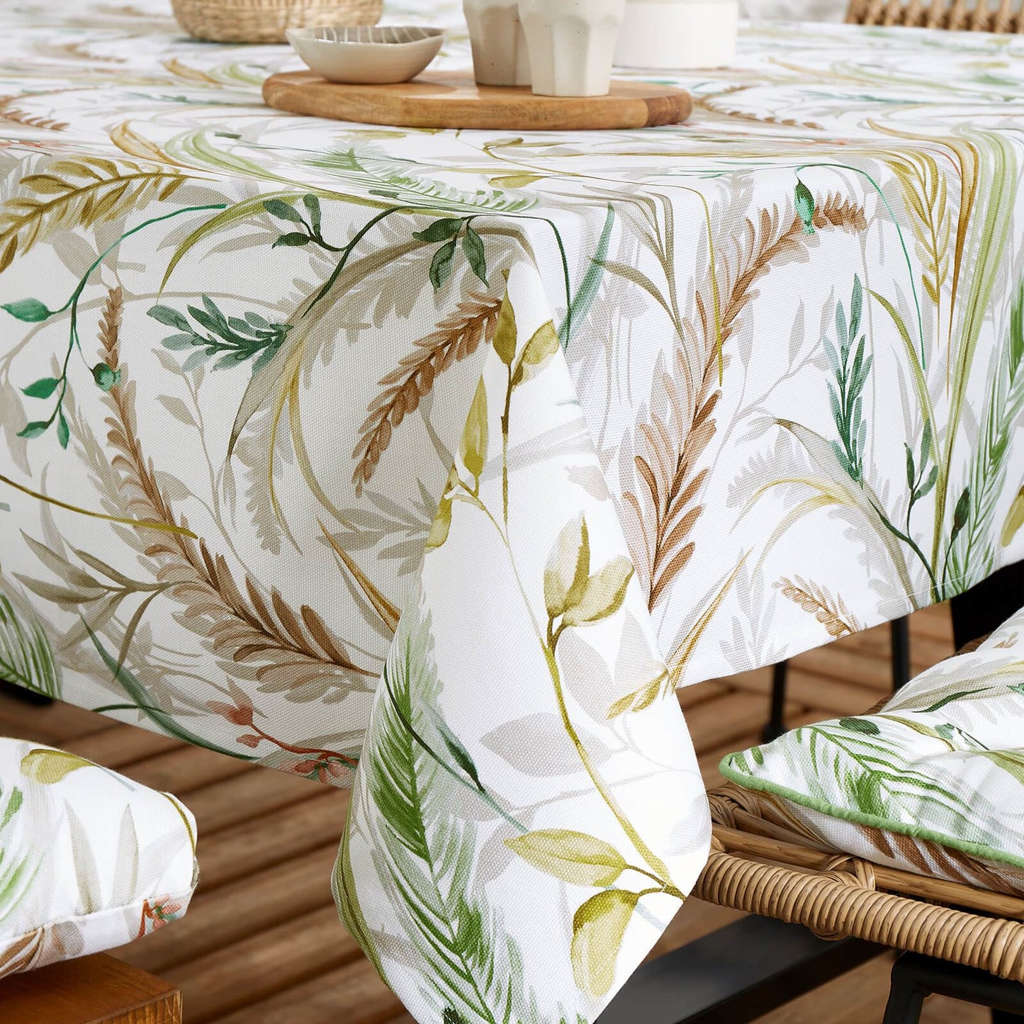 Ornamental Grasses Natural Table Cloth