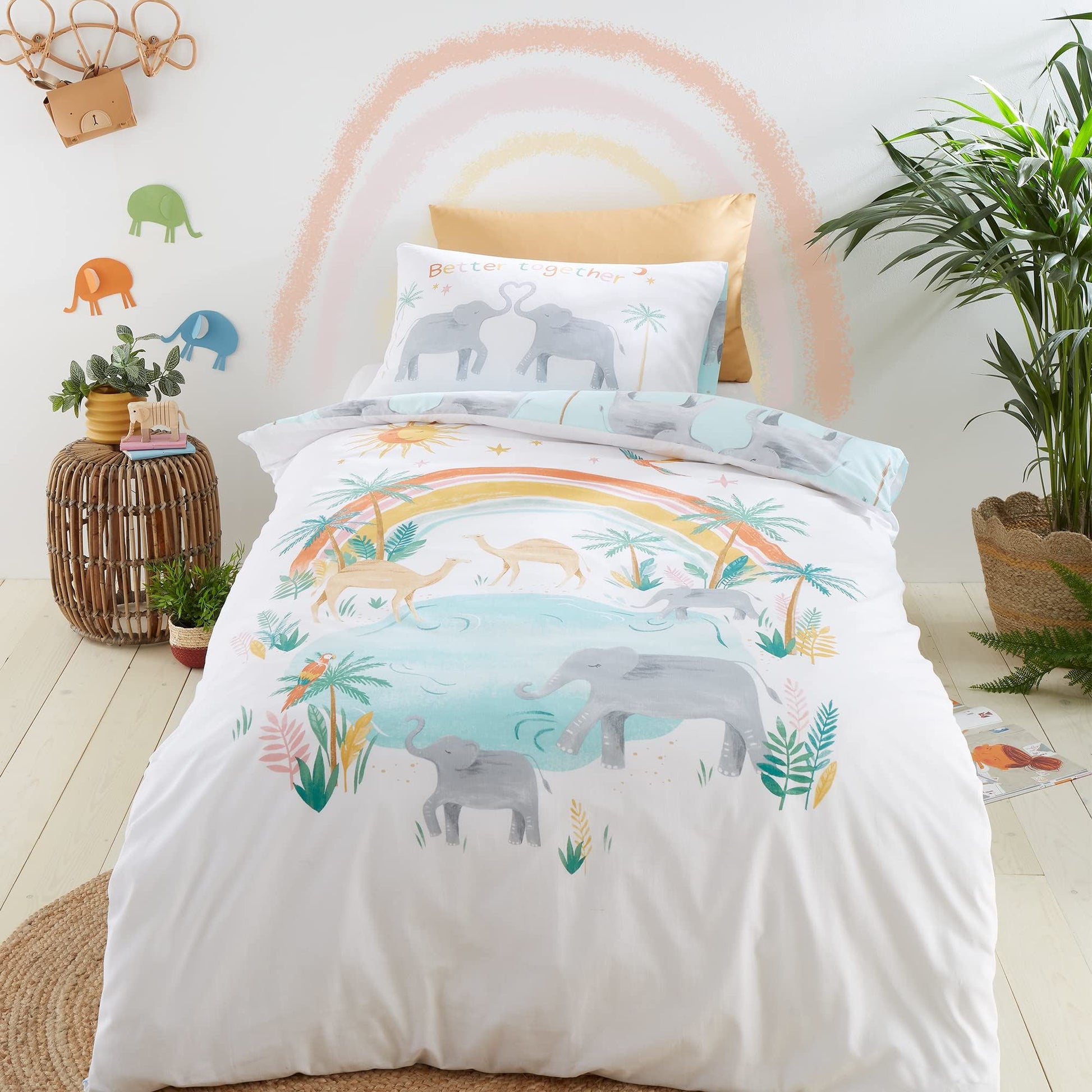 Paradise Desert Animals Pastel Duvet Set