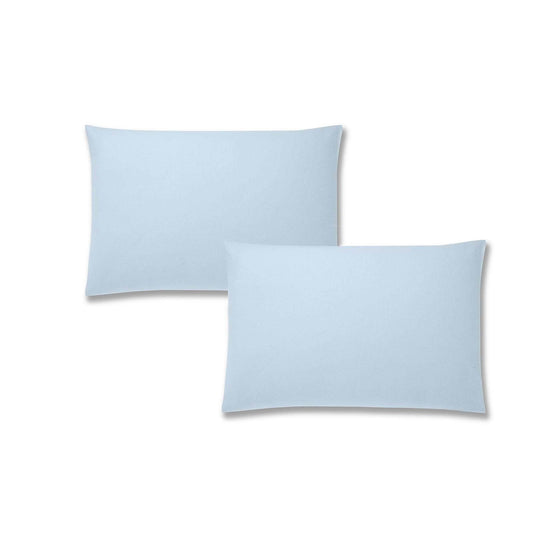 Brushed Cotton Blue Housewife Pillowcase Pair