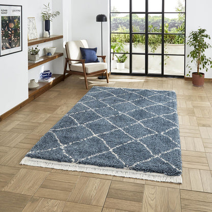 Boho 5413 Blue Berber Rug