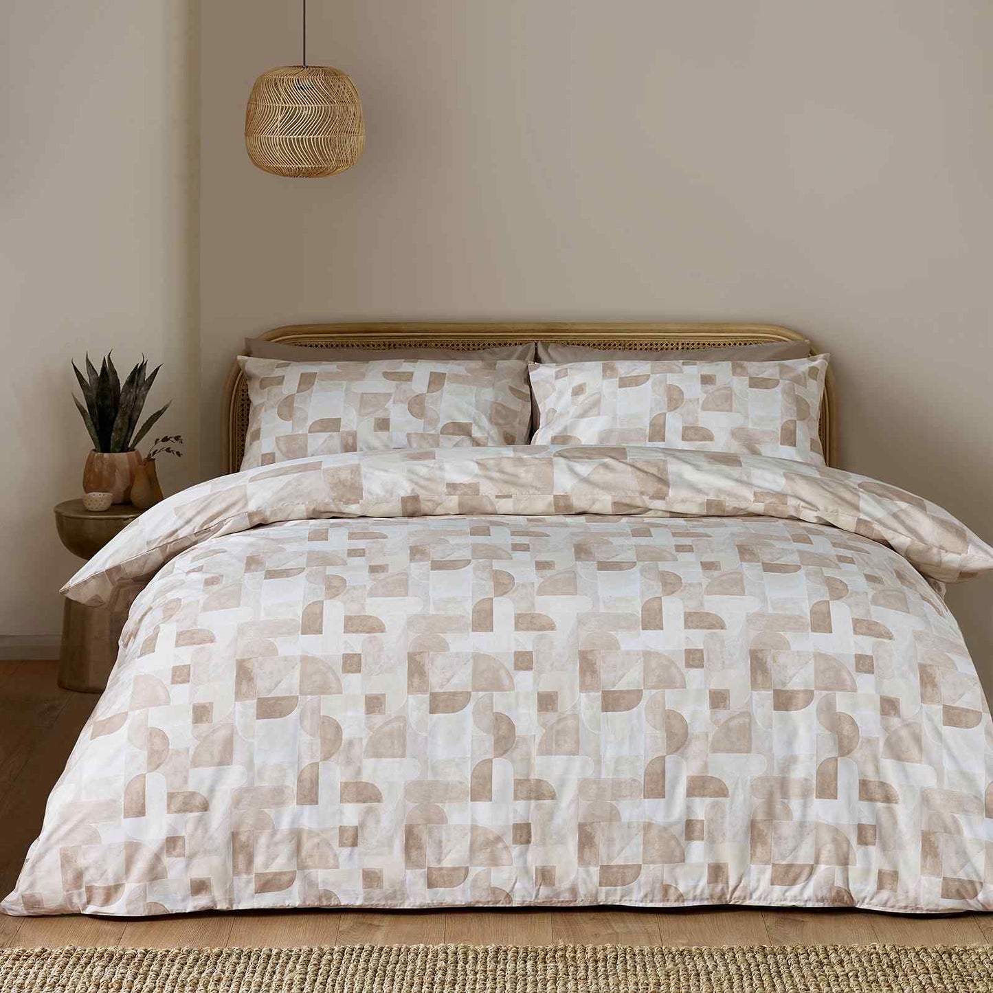 Sloane Geo Natural Duvet Cover Set