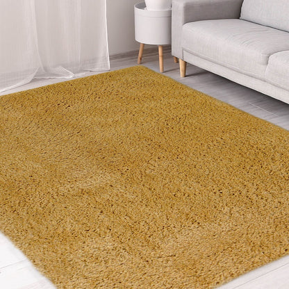 Snug Ochre Plain Rug
