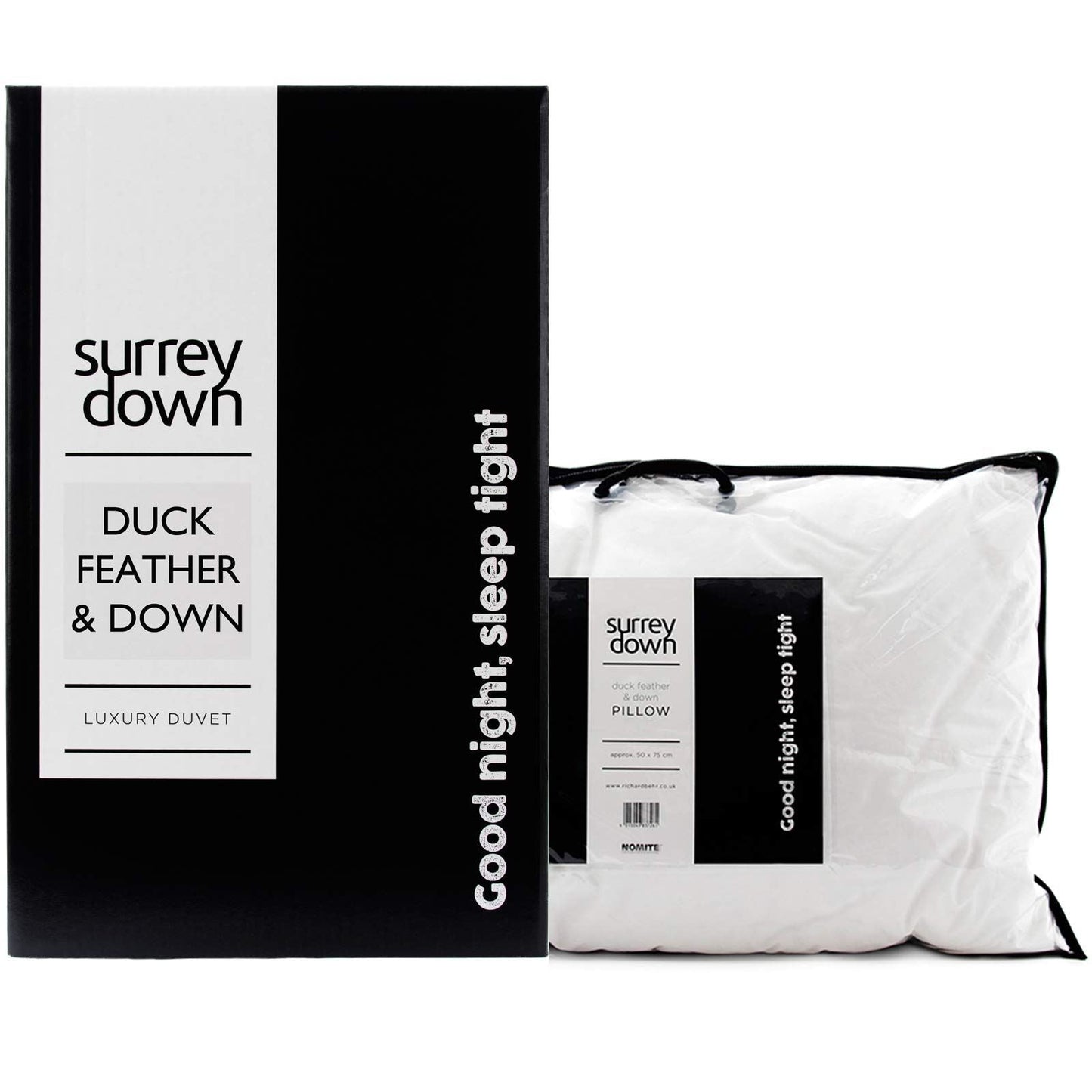 Duck Feather & Down Duvet With Pillow, 4.5 Tog