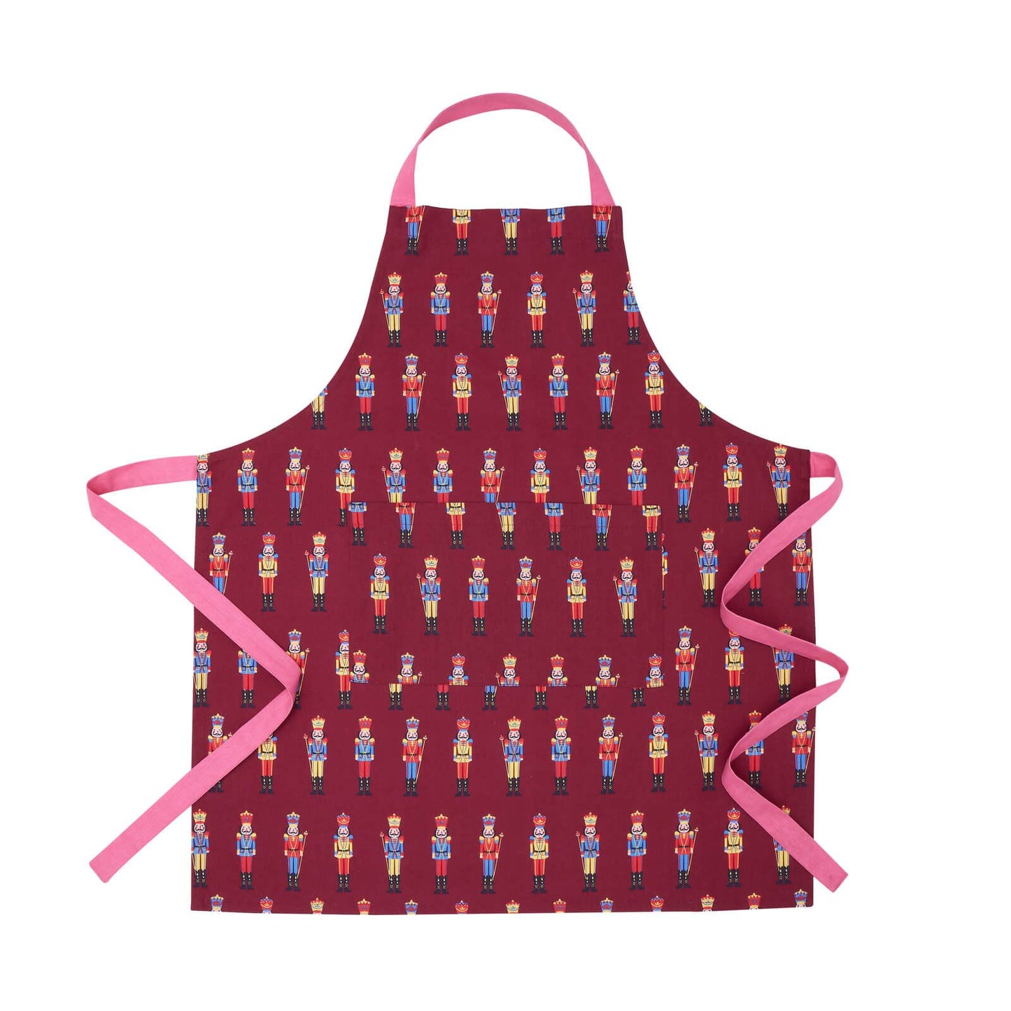 Catherine Lansfield Christmas Nutcracker Cotton Kitchen Adult Apron Plum - 70x80cm
