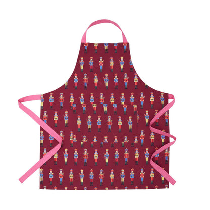 Catherine Lansfield Christmas Nutcracker Cotton Kitchen Adult Apron Plum - 70x80cm