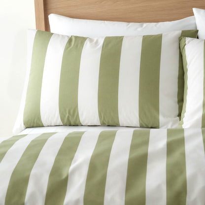 Cove Stripe Green Duvet Cover Set