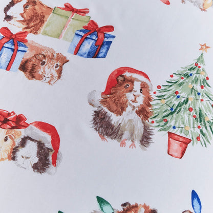 Christmas Guineapig White Duvet Cover Set