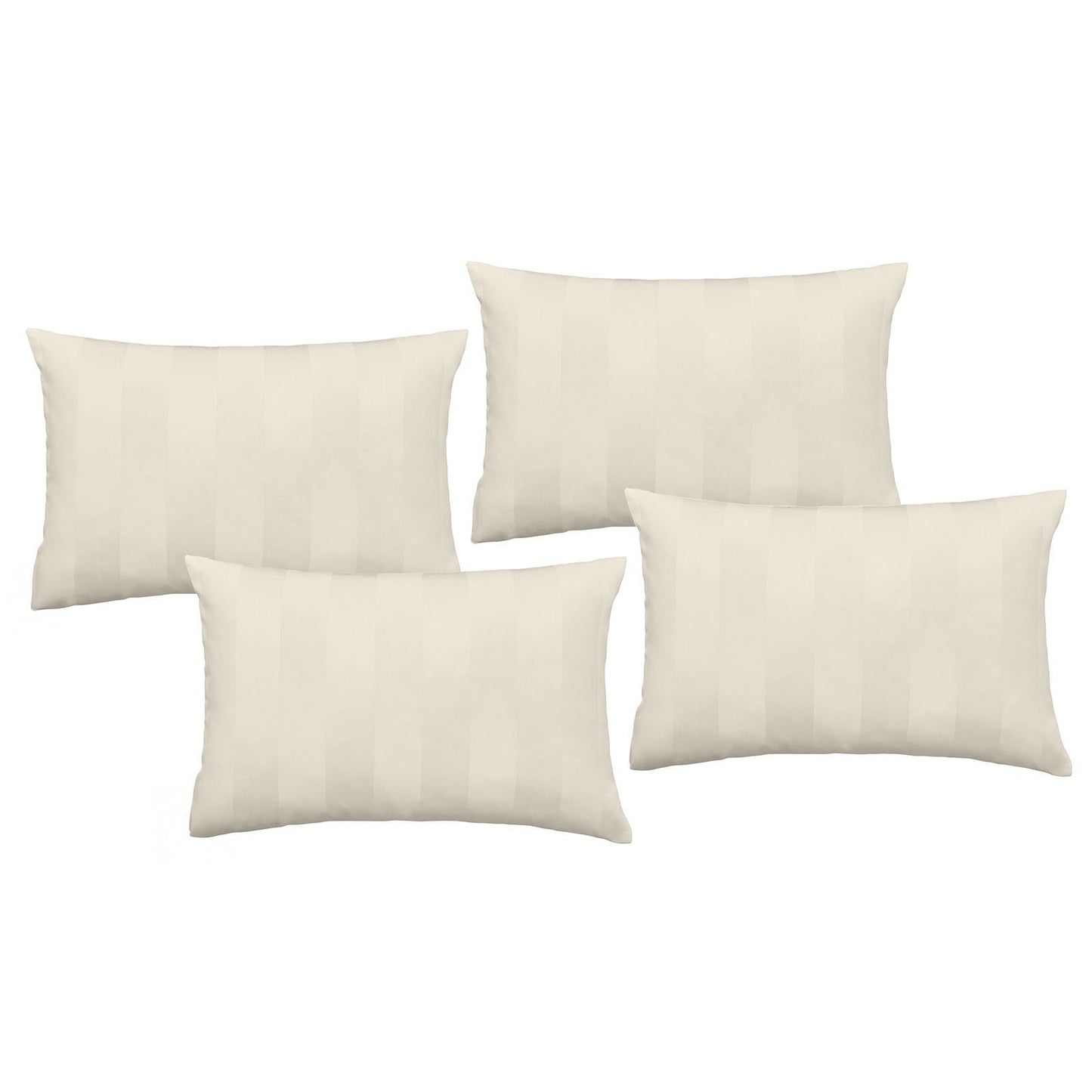 Catherine Lansfield So Soft Satin Stripe Cream Pillow case with envelope closure - Standard