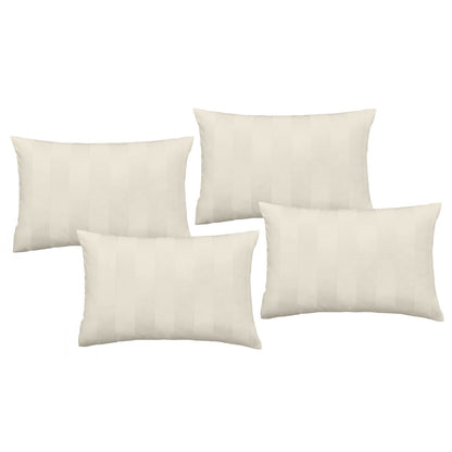 Catherine Lansfield So Soft Satin Stripe Cream Pillow case with envelope closure - Standard