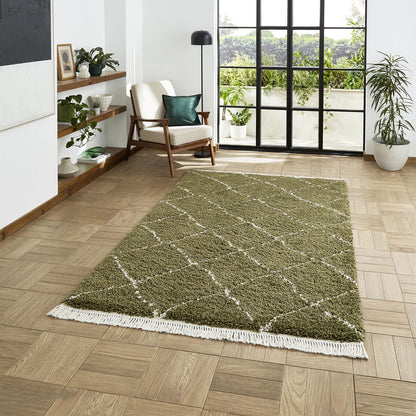 Boho 5413 Green Berber Rug