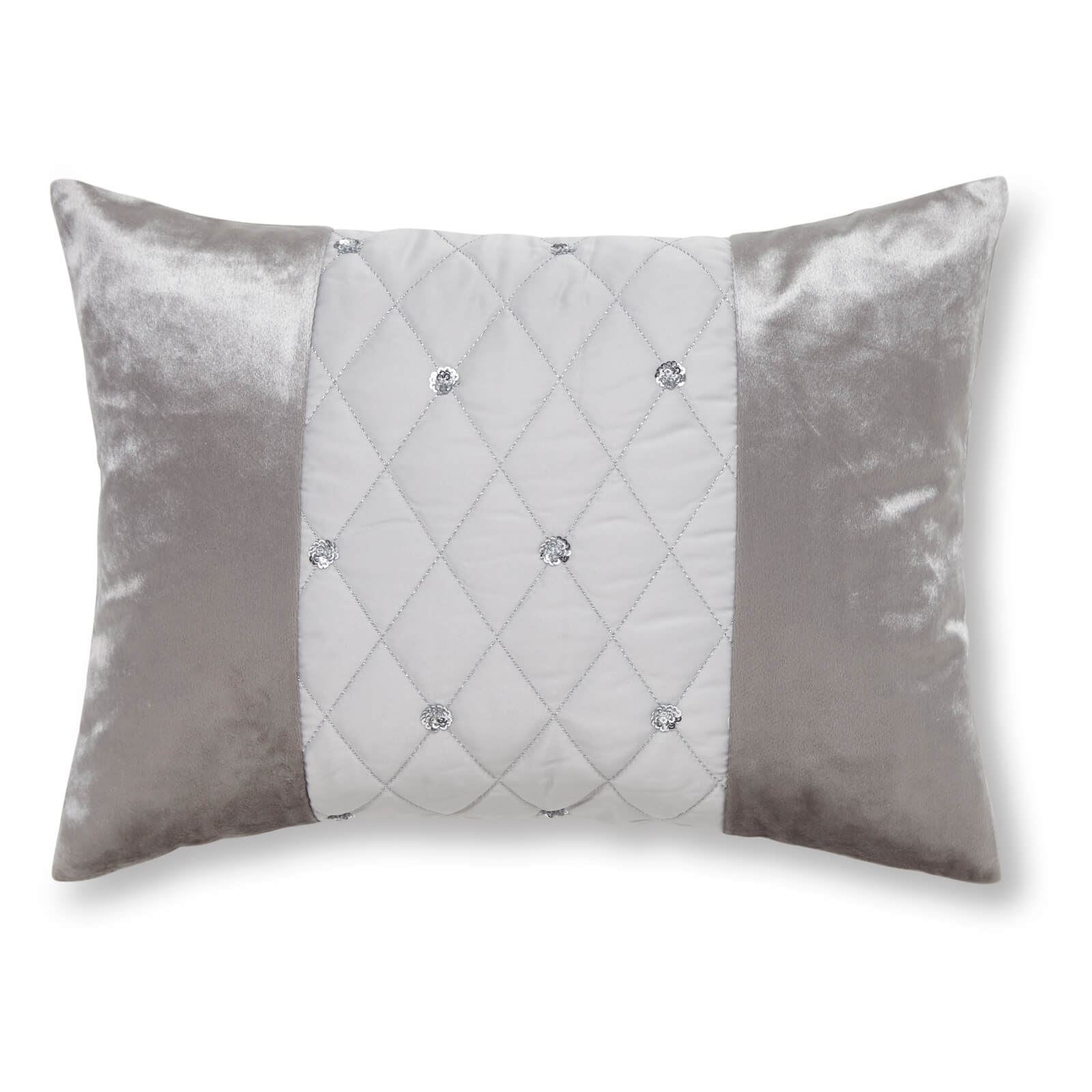 Sequin Cluster Silver Filled Cushion