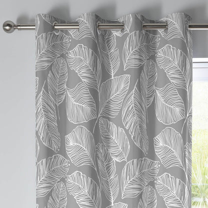 Matteo Grey Eyelet Curtains