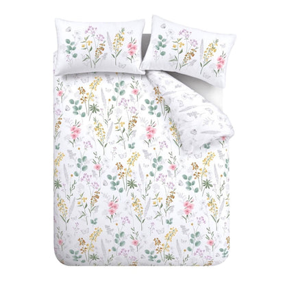 Emilia Floral White/ Green Duvet Cover Set