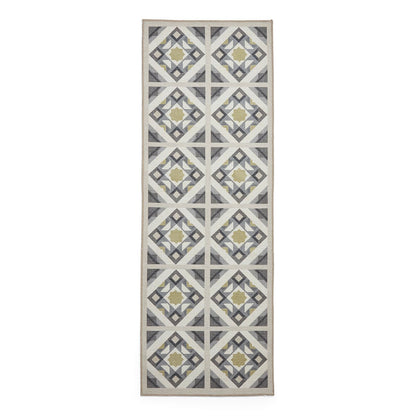 Victoria H1187 Grey/Yellow Washable Rug