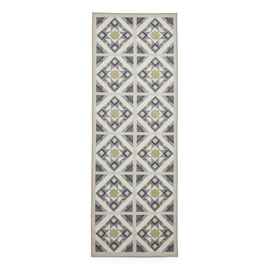 Victoria H1187 Grey/Yellow Washable Rug